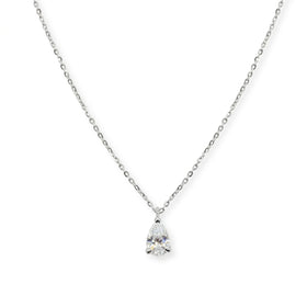 Gargantilla Solitario Pera 1ct Oro 14k