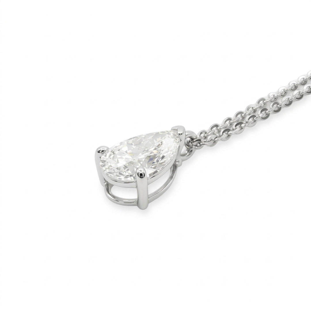 Gargantilla Solitario Pera 1ct Oro 14k