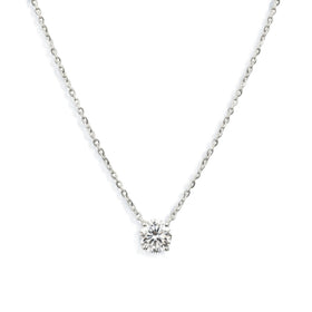 Gargantilla Solitario Redondo 1ct Oro 14k