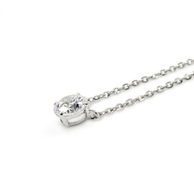 Gargantilla Solitario Redondo 1ct Oro 14k