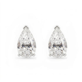Broquel Pera 4 Uñas 2ct Oro 14k