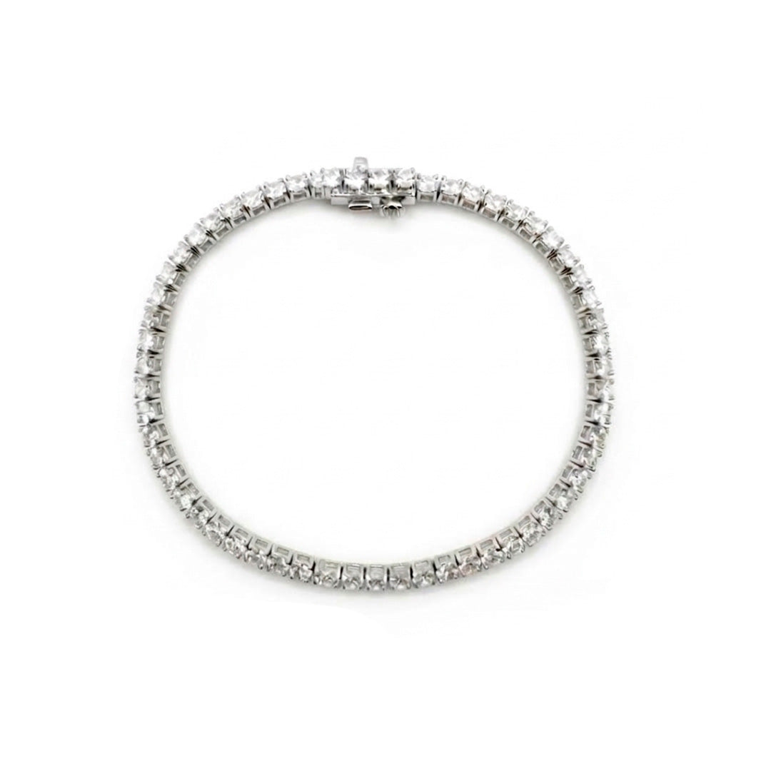 Brazalete Tenis Corte Redondo 2ct oro de 14k