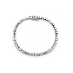 Brazalete Tenis Corte Redondo 2ct oro de 14k