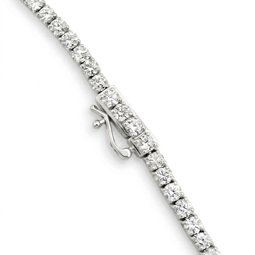 Brazalete Tenis Corte Redondo 2ct oro de 14k