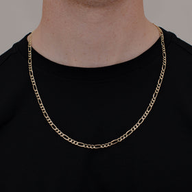 Cadena Figaro 3x1 4mm Oro 10k de Oro 10K — RG Joyeros, joyería con garantía de por vida.