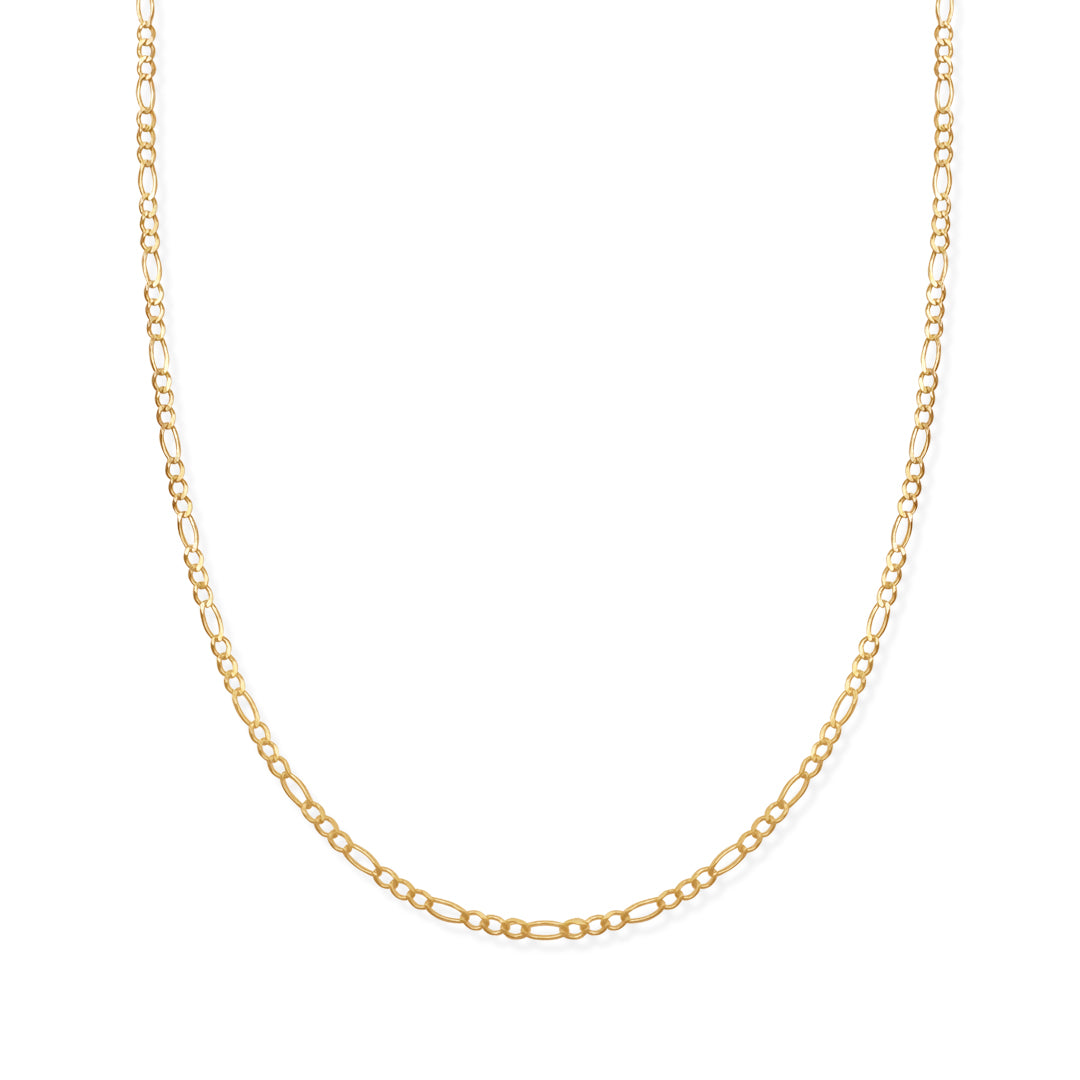 Cadena Figaro 3x1 2.5mm Oro 10k de Oro 10K — joyería fina para mujer, envío gratis. RG Joyeros.