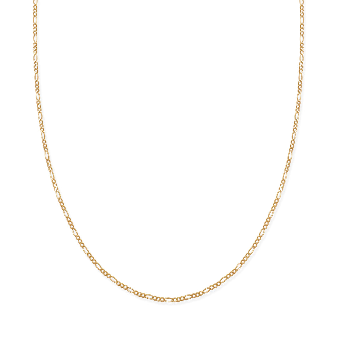 Cadena Figaro 3x1 Rombo 2mm Oro 10k de Oro 10K — joyería fina para mujer, envío gratis. RG Joyeros.