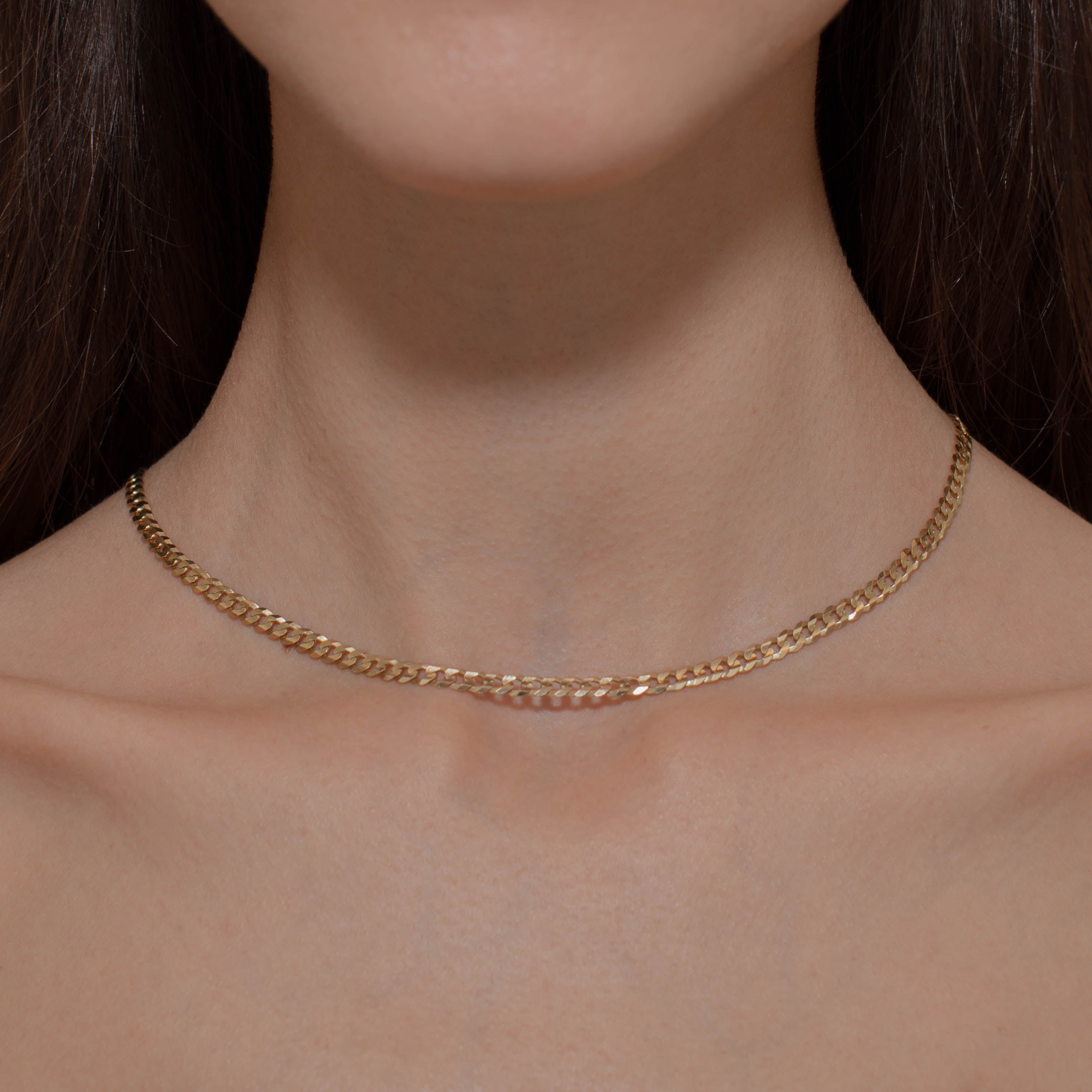 CADENA CUBANA AMERICANA 4MM ORO 10K