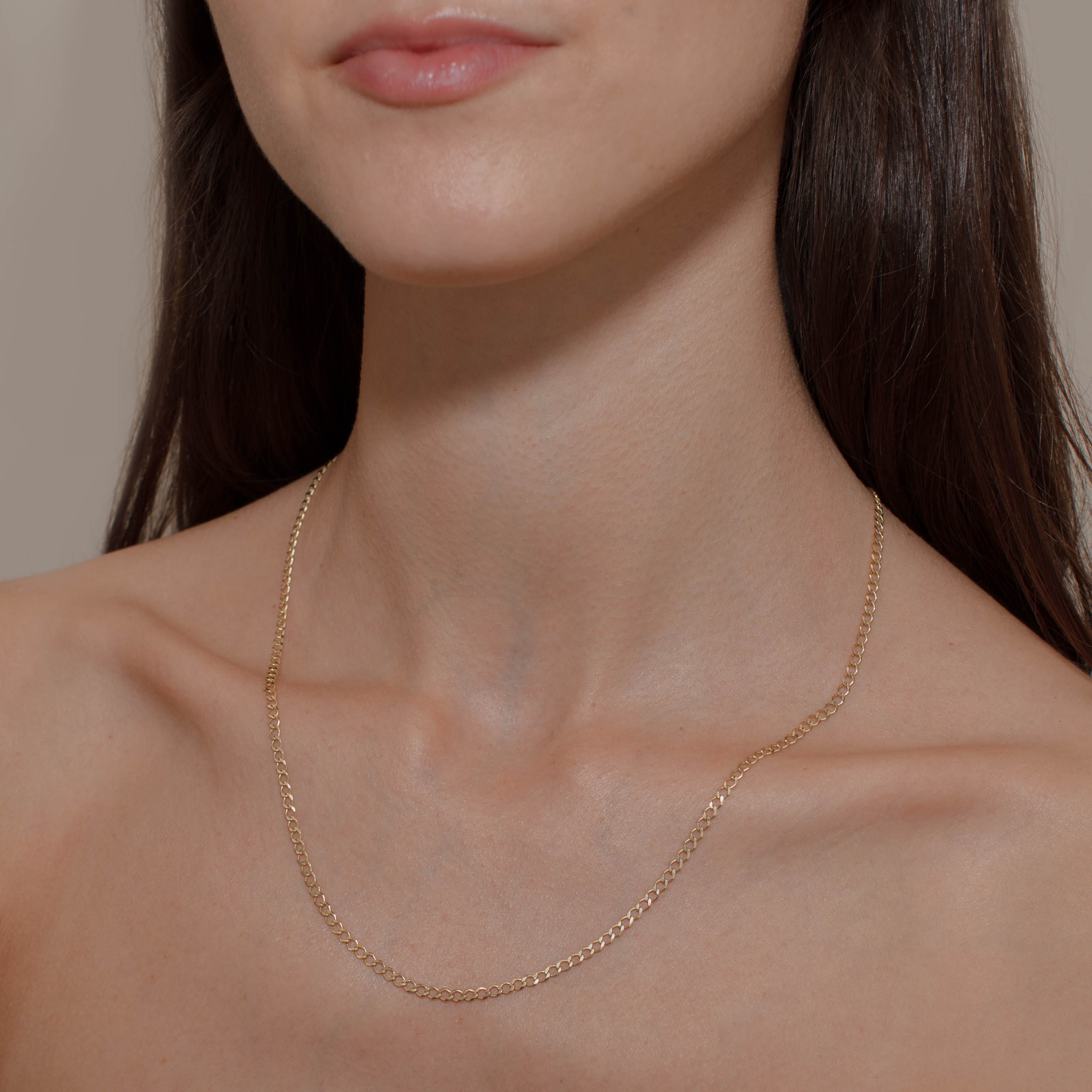 CADENA CUBANA AMERICANA 3MM ORO 10K