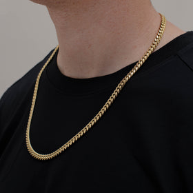 CADENA CUBANA 6.5MM ORO 10K