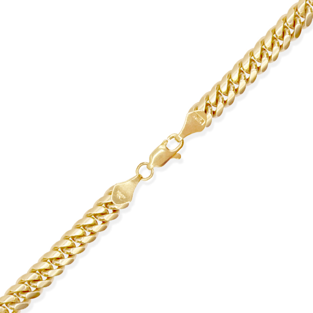 CADENA CUBANA ORO 7MM 10K