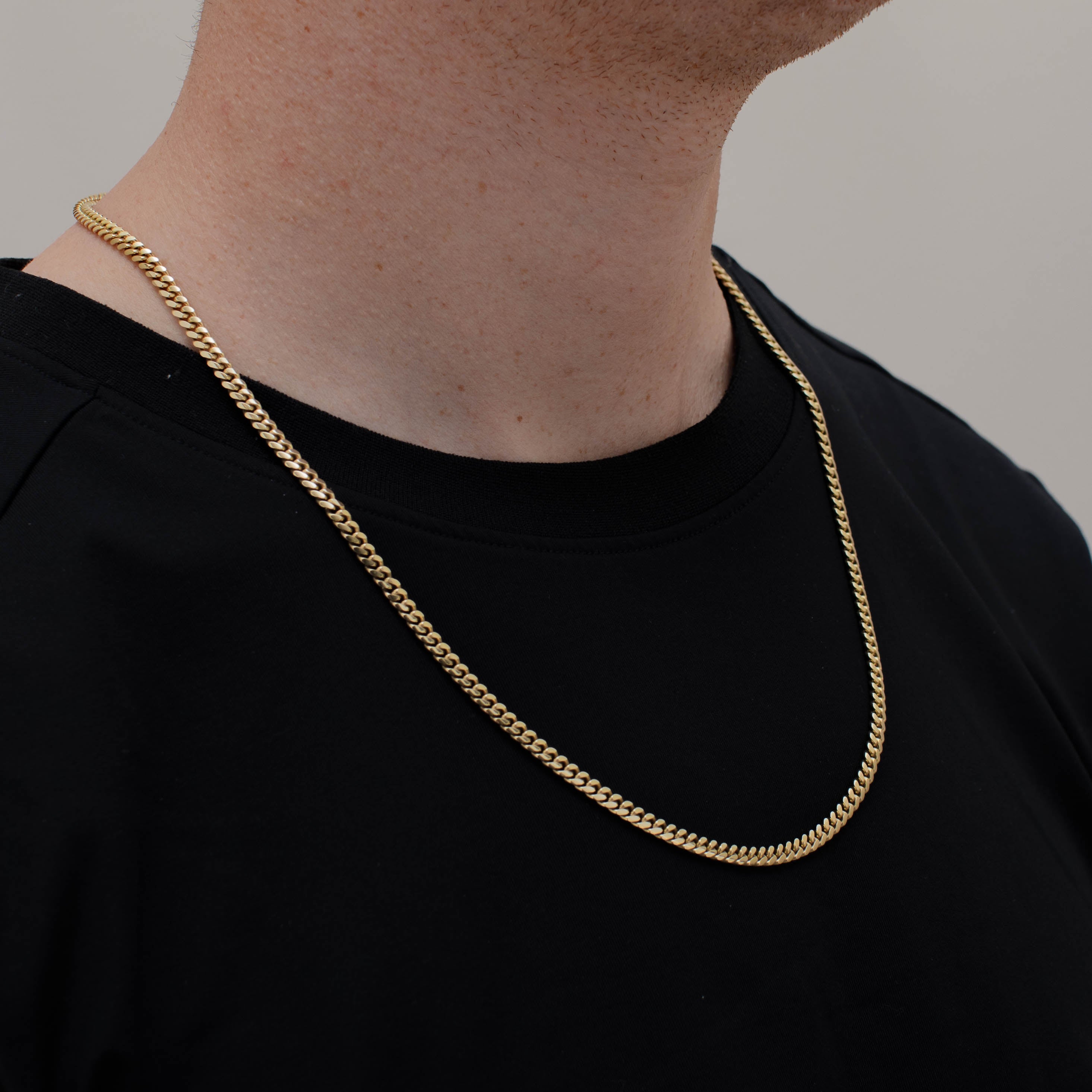 CADENA CUBANA 4MM ORO 10K