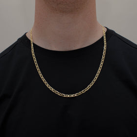 CADENA GUCHI ANCLA MARTILLADA 5MM ORO 10K