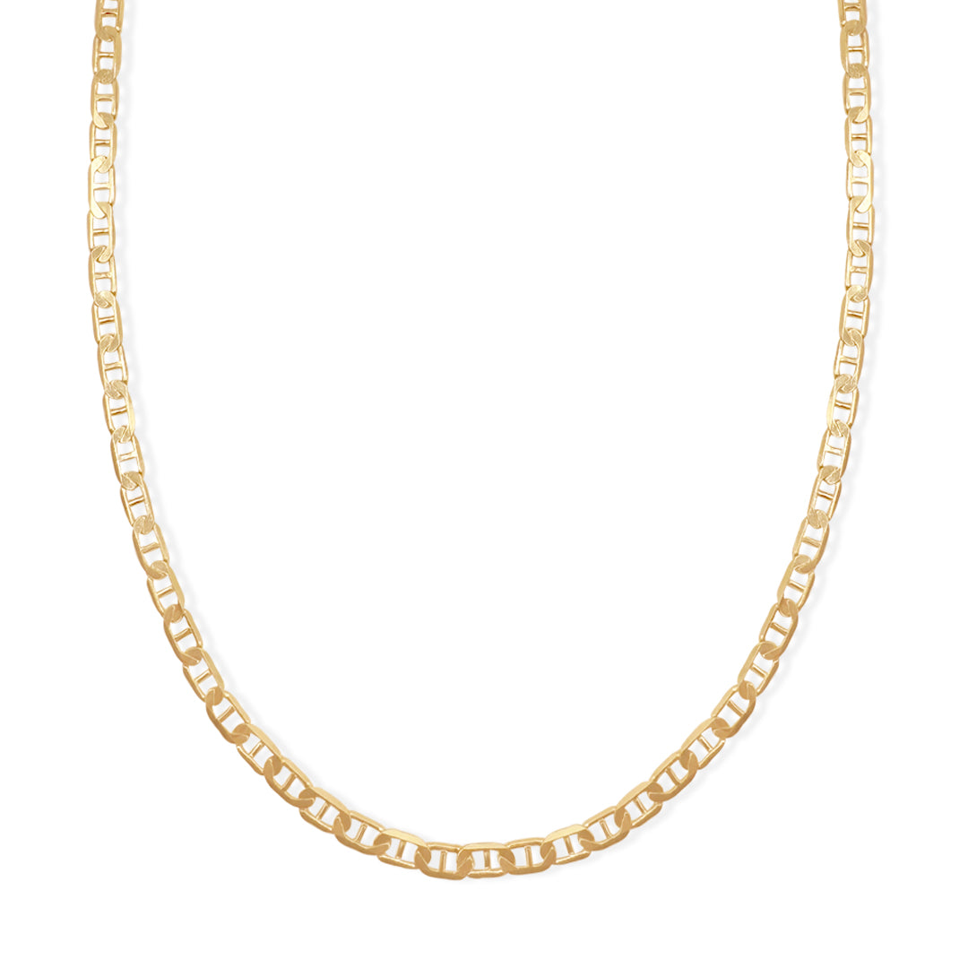 CADENA GUCHI ANCLA MARTILLADA 5MM ORO 10K