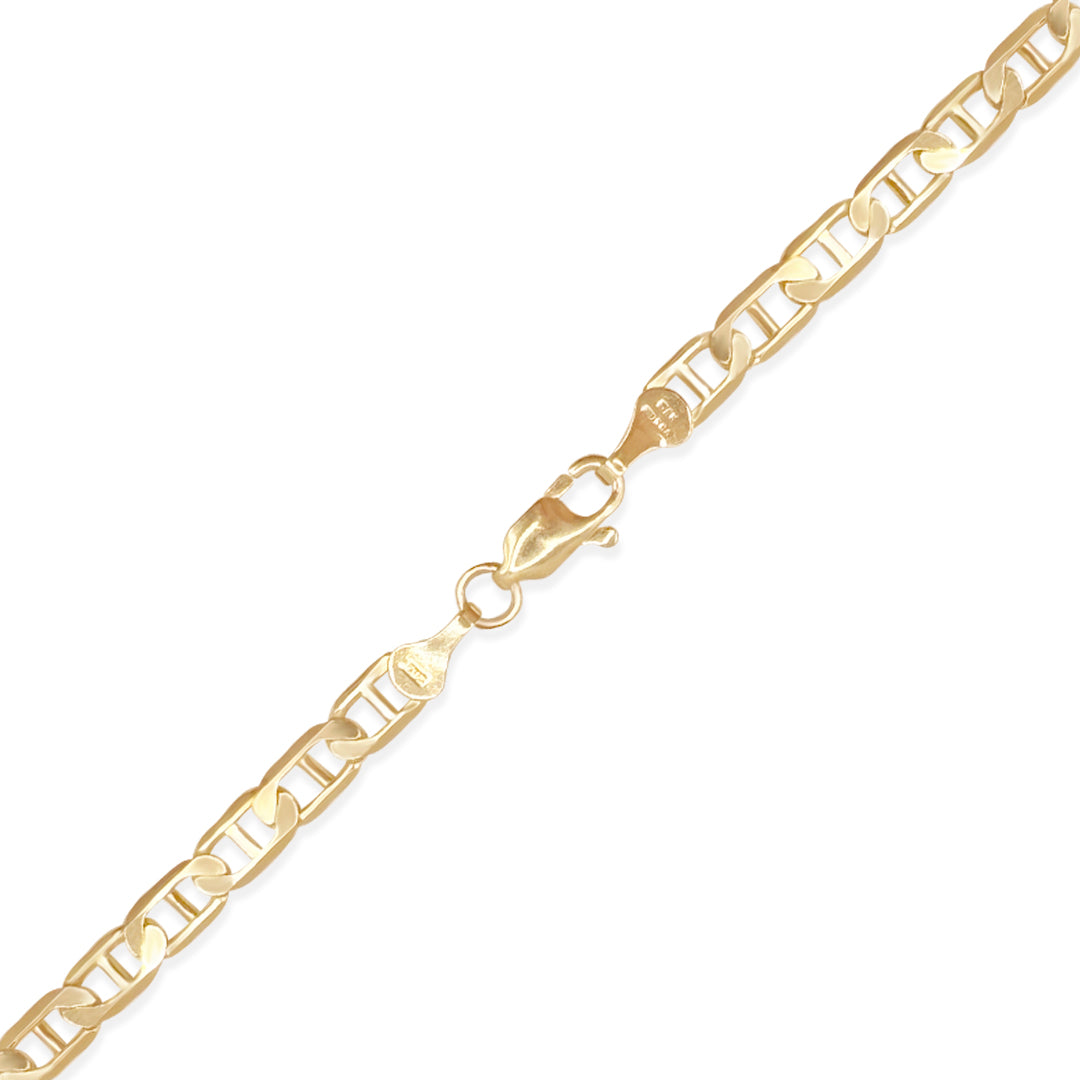 CADENA GUCHI ANCLA MARTILLADA 5MM ORO 10K