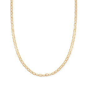 CADENA GUCHI ANCLA MARTILLADA 4MM ORO 10K