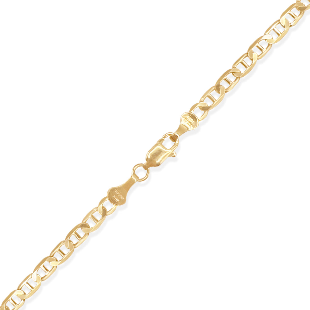 CADENA GUCHI ANCLA MARTILLADA 4MM ORO 10K