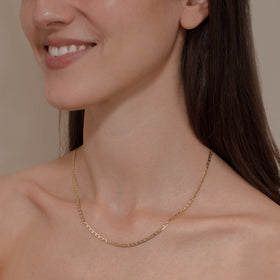 CADENA GUCHI ANCLA MARTILLADA 3MM ORO 10K