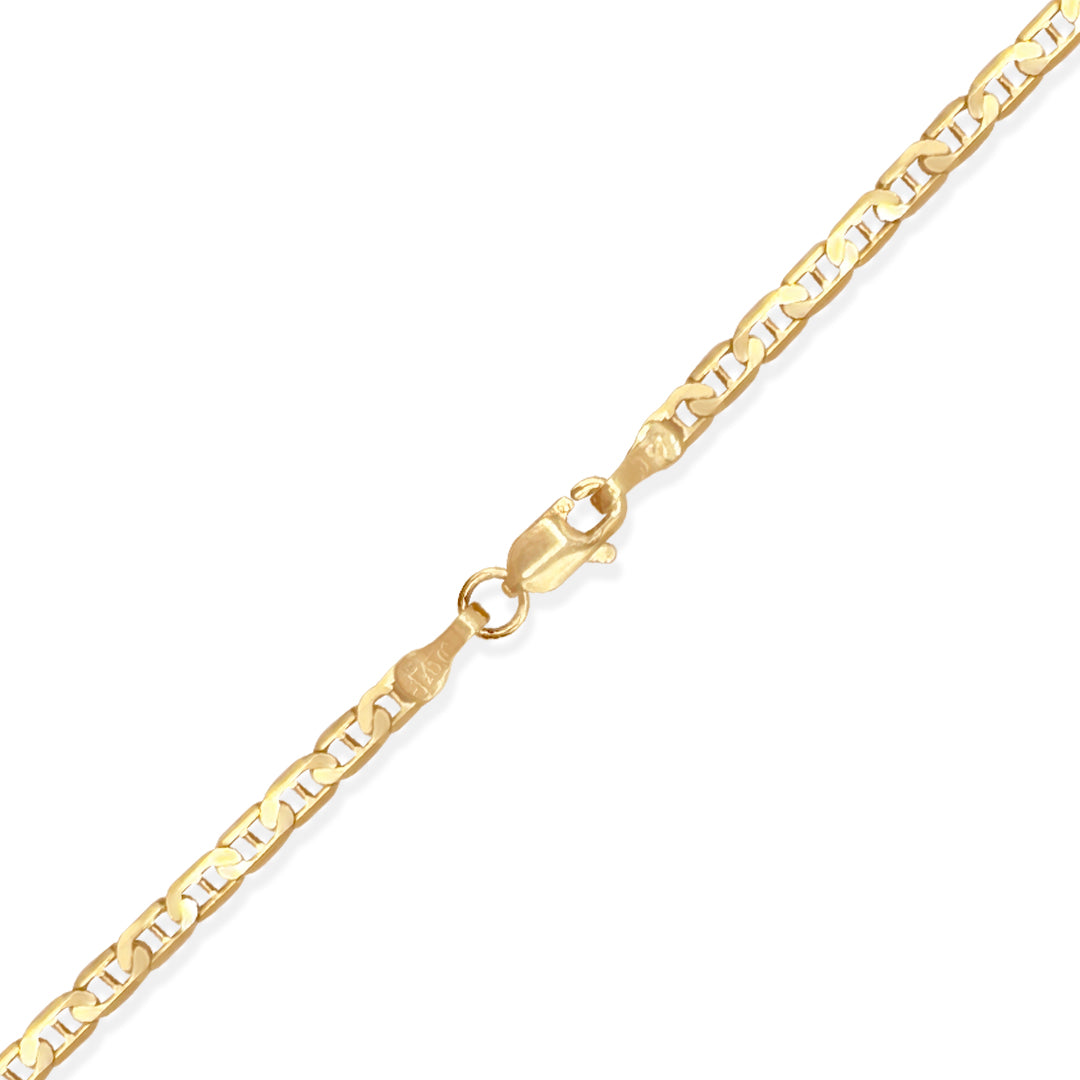 CADENA GUCHI ANCLA MARTILLADA 3MM ORO 10K