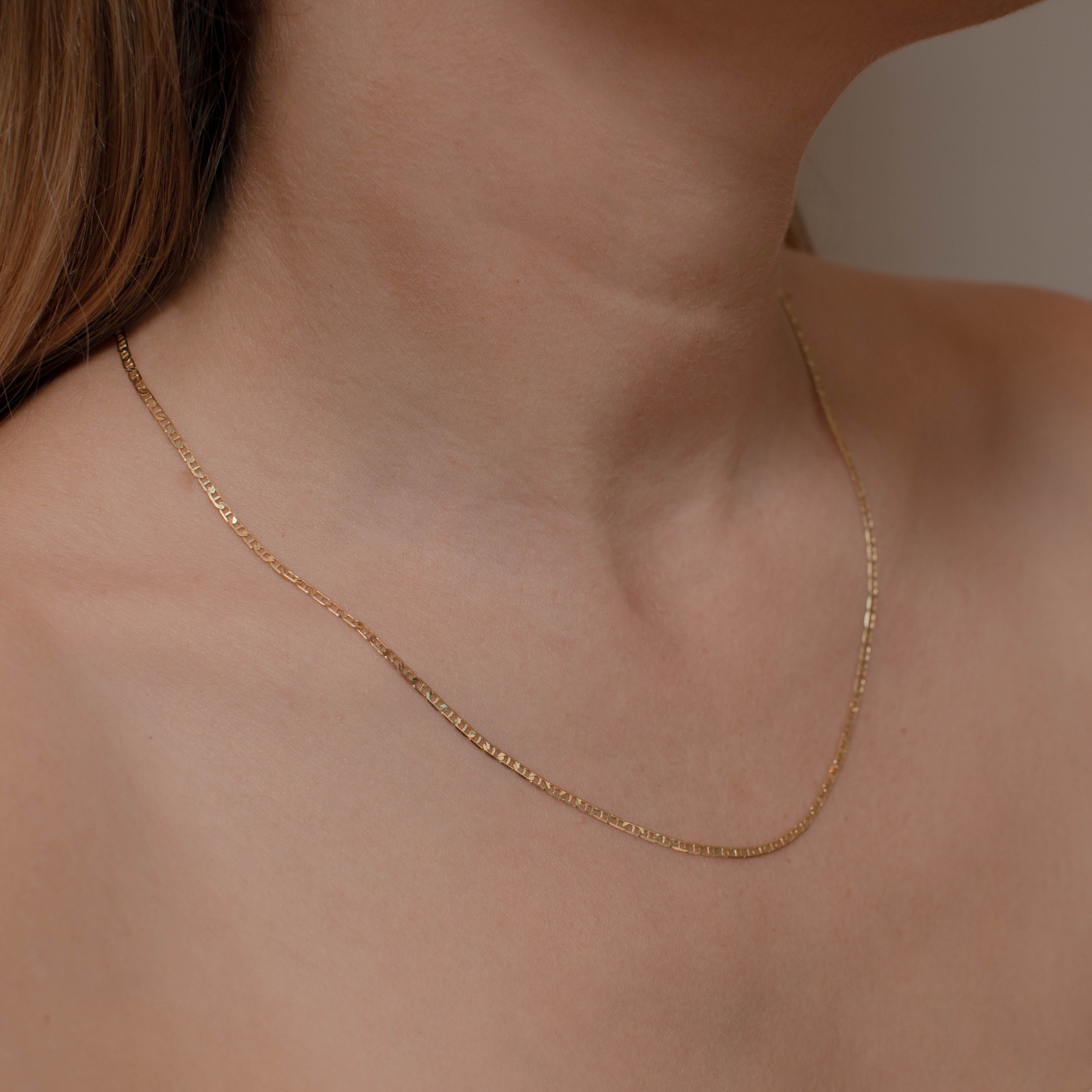 CADENA GUCHI MARTILLADA 2MM 10K