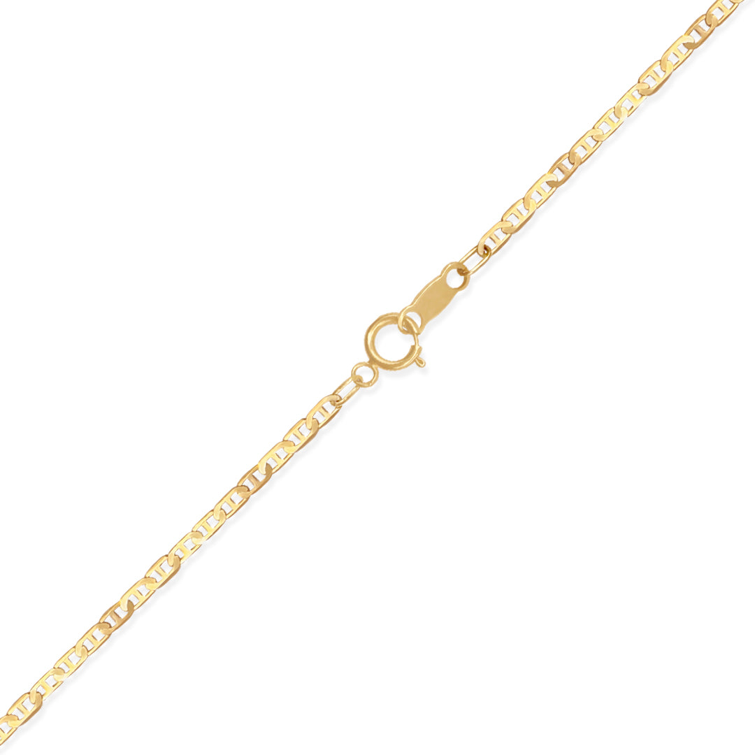 CADENA GUCHI MARTILLADA 2MM 10K