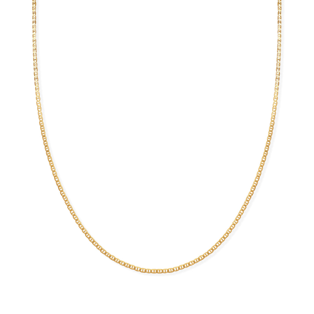 CADENA GUCHI ANCLA MARTILLADA 1.5MM ORO 10K