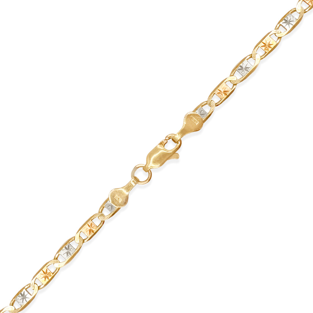 CADENA VALENTINO ASTERISCO 4MM ORO 10K