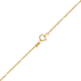 Detalle acabado en Oro 10K — Cadena Espiga 1mm Oro 10k. RG Joyeros.