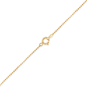 Detalle acabado en Oro 10K — Cadena Bolitas Diamantadas 1mm Oro 10k. RG Joyeros.