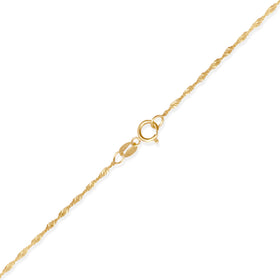 Detalle acabado en Oro 10K — Cadena Singapur 1mm Oro 10k. RG Joyeros.