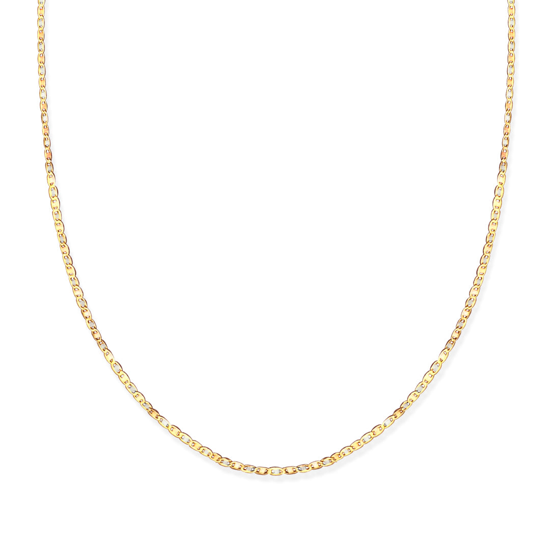 CADENA ESPEJO COLORES 2MM ORO 10K