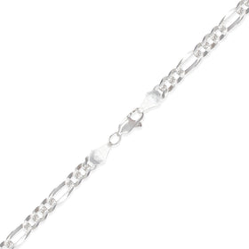 CADENA FIGARO CUBANA 3X1 5MM PLATA .925