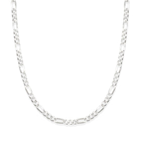 CADENA FIGARO CUBANA 3X1 5MM PLATA .925