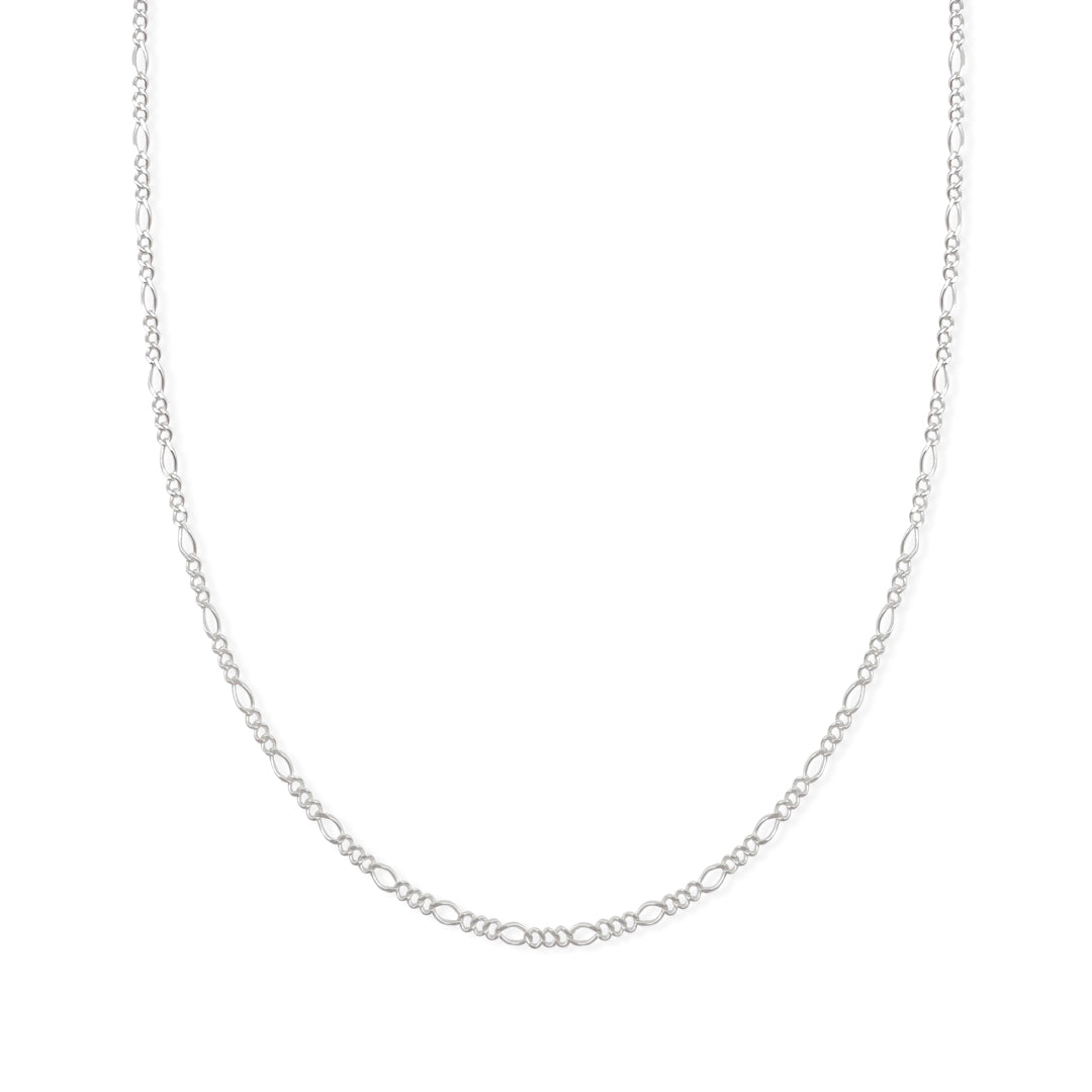 CADENA FIGARO 3X1 ROMBO 2MM PLATA .925