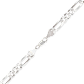 CADENA FIGARO 3x1 SUPER ZEGRINADA 7MM PLATA .925