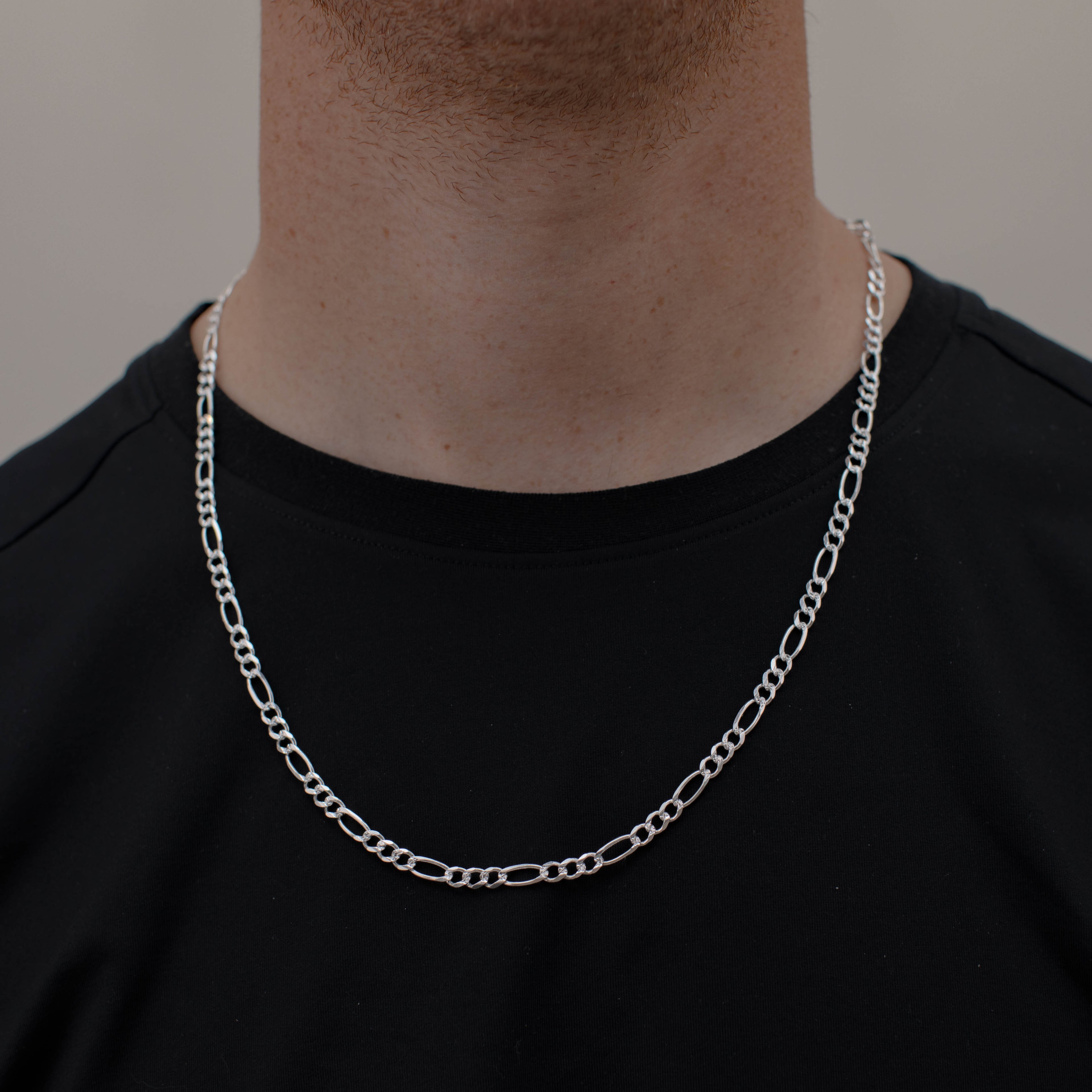 CADENA FIGARO 3X1 SUPER ZEGRINADA 6MM PLATA .925