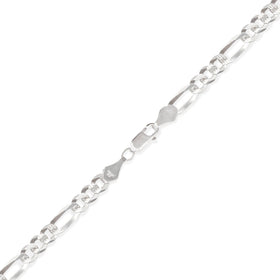 Detalle acabado figaro en Plata .925 — Cadena Figaro 3x1 Super Zegrinada 6mm Plata .925. RG Joyeros.