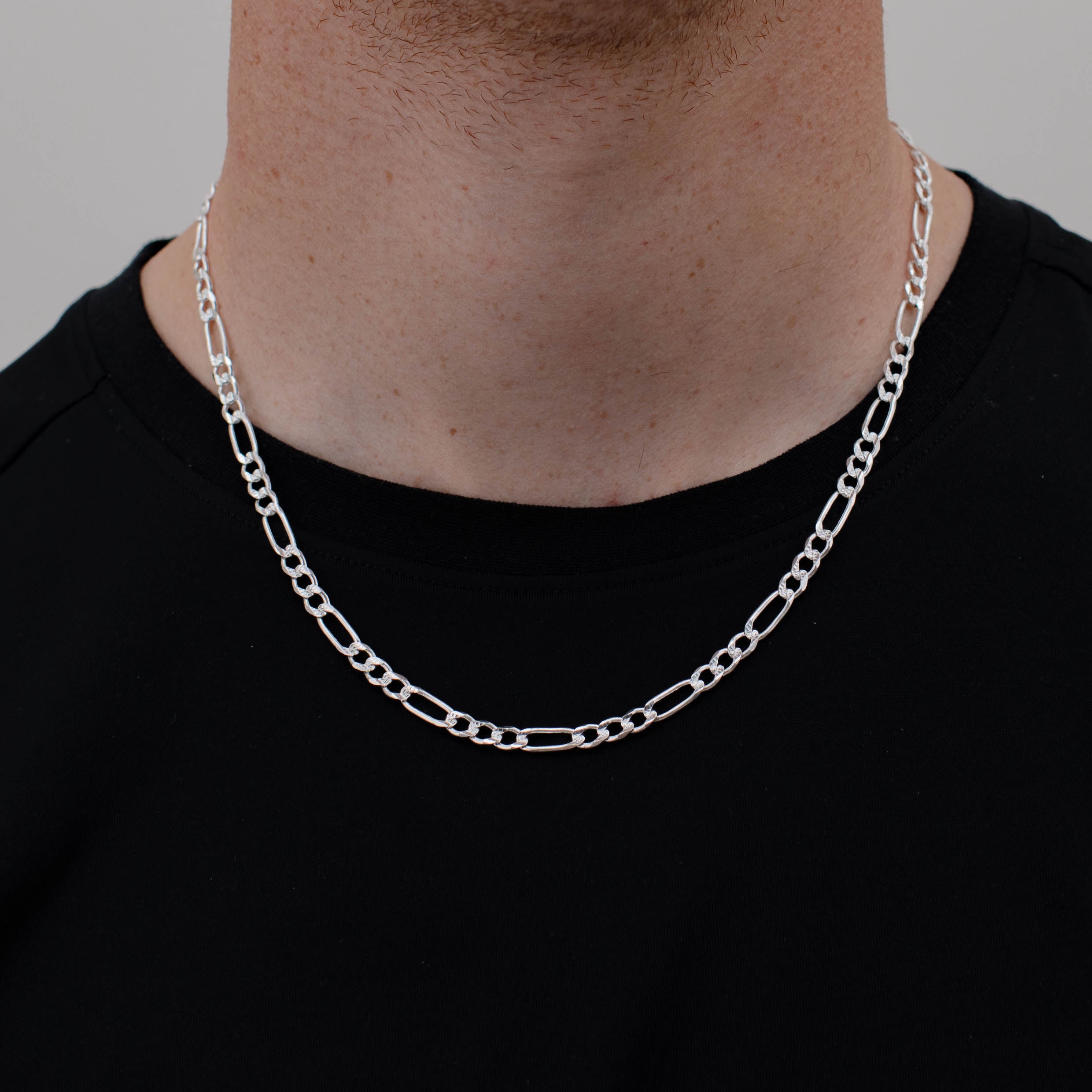 CADENA FIGARO 3X1 SUPER ZEGRINADA 5MM PLATA .925