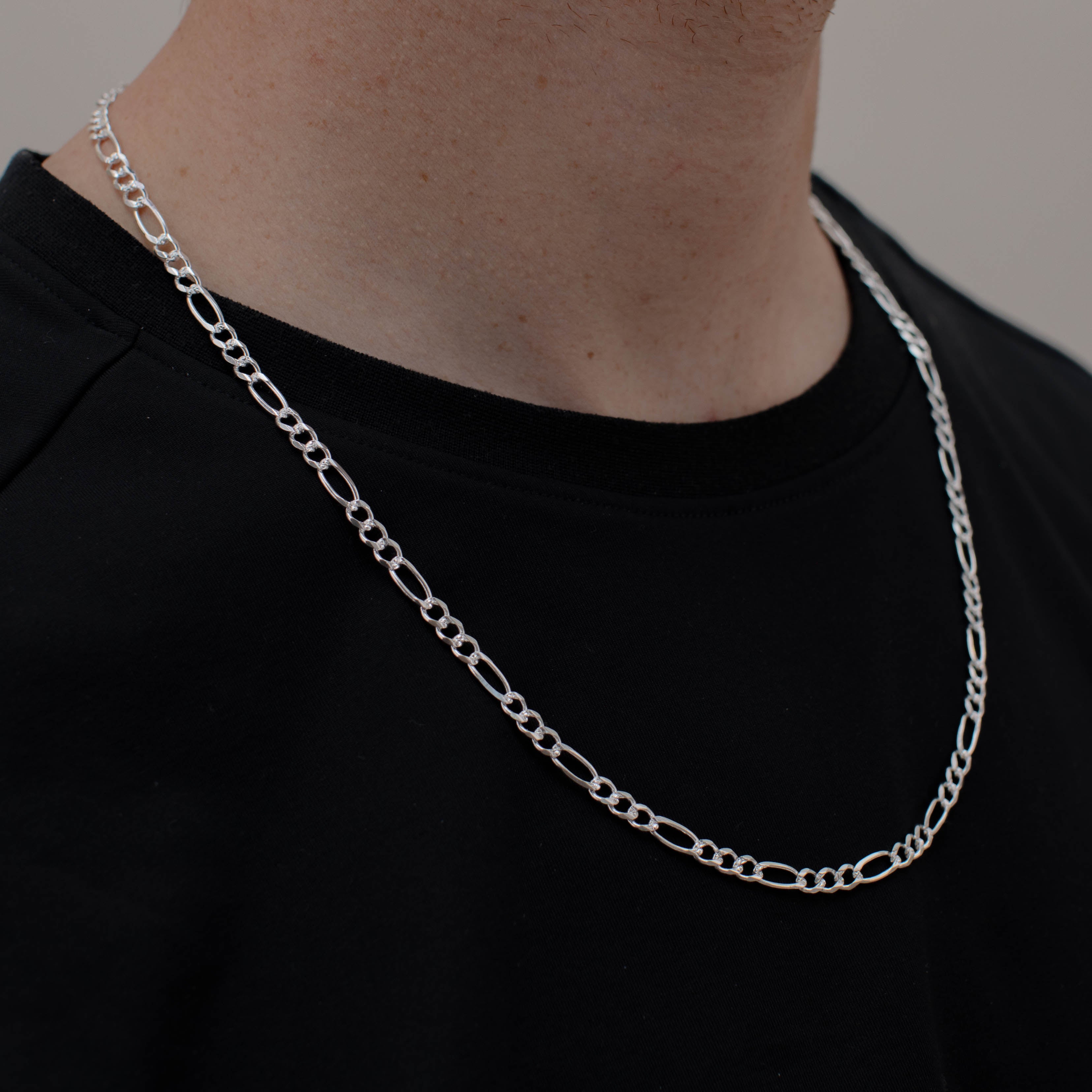 CADENA FIGARO 3X1 5MM PLATA .925