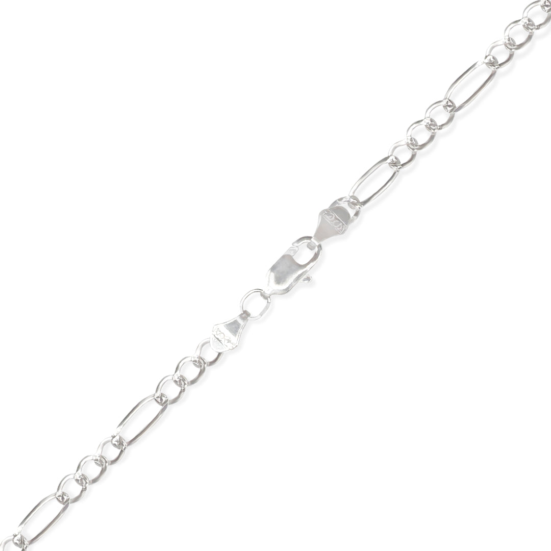 CADENA FIGARO 3X1 ZEGRINADA 3.5MM PLATA .925