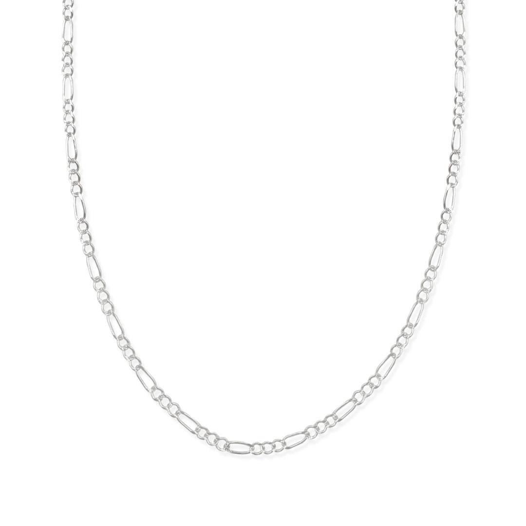 CADENA FIGARO 3X1 ZEGRINADA 3.5MM PLATA .925