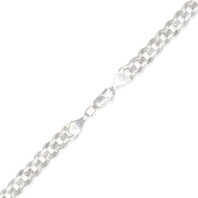 cadena cubana de Plata .925 vista lateral — aretes finos para dama. RG Joyeros.