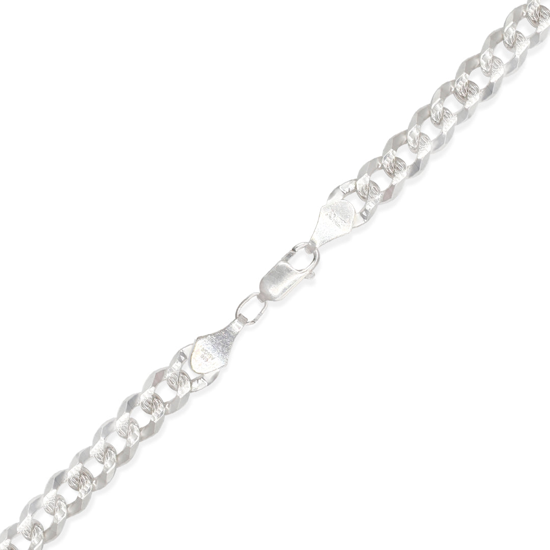 CADENA CUBANA AMERICANA 9MM PLATA .925