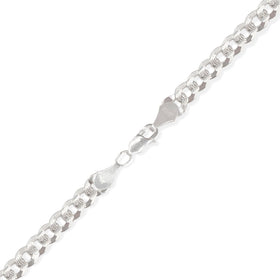 Detalle acabado cubana en Plata .925 — Cadena Cubana Americana 7mm Plata .925. RG Joyeros.