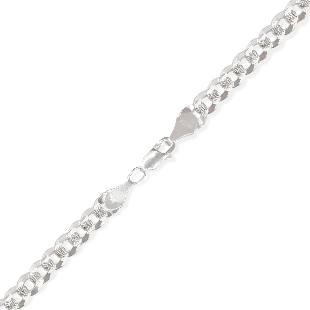 CADENA CUBANA AMERICANA 7MM PLATA .925