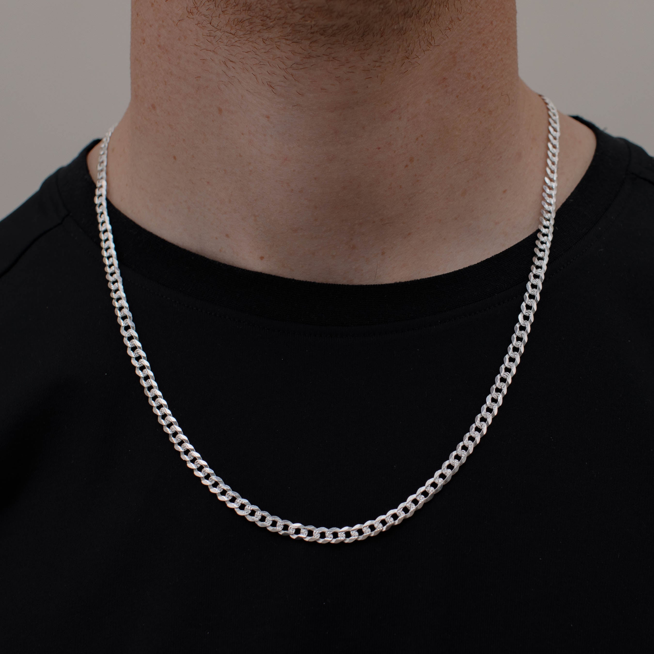 CADENA CUBANA AMERICANA 5MM PLATA .925