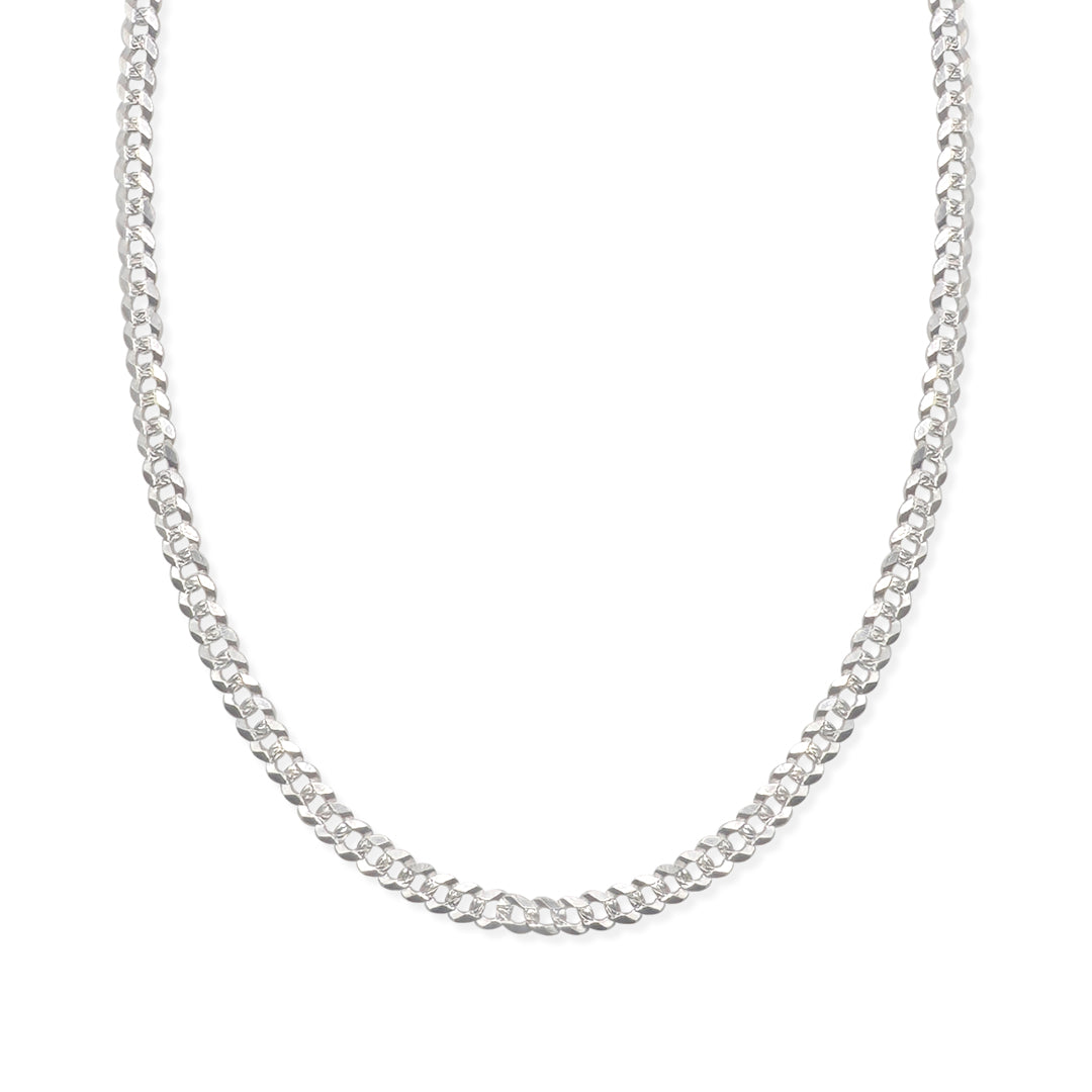 CADENA CUBANA AMERICANA 4MM PLATA .925