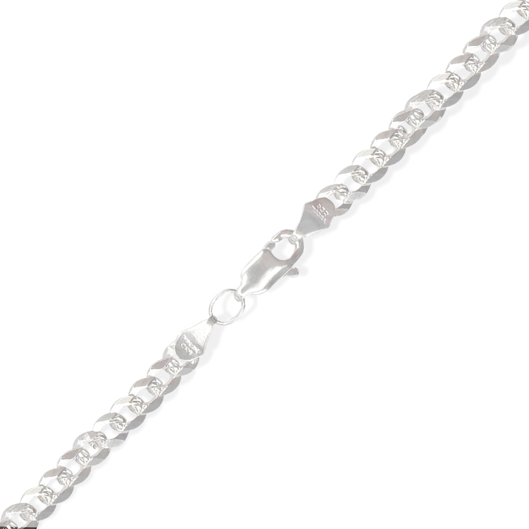 CADENA CUBANA AMERICANA 4MM PLATA .925