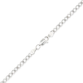 Detalle acabado cubana en Plata .925 — Cadena Cubana Americana Zegrinada 3.5mm Plata .925. RG Joyeros.