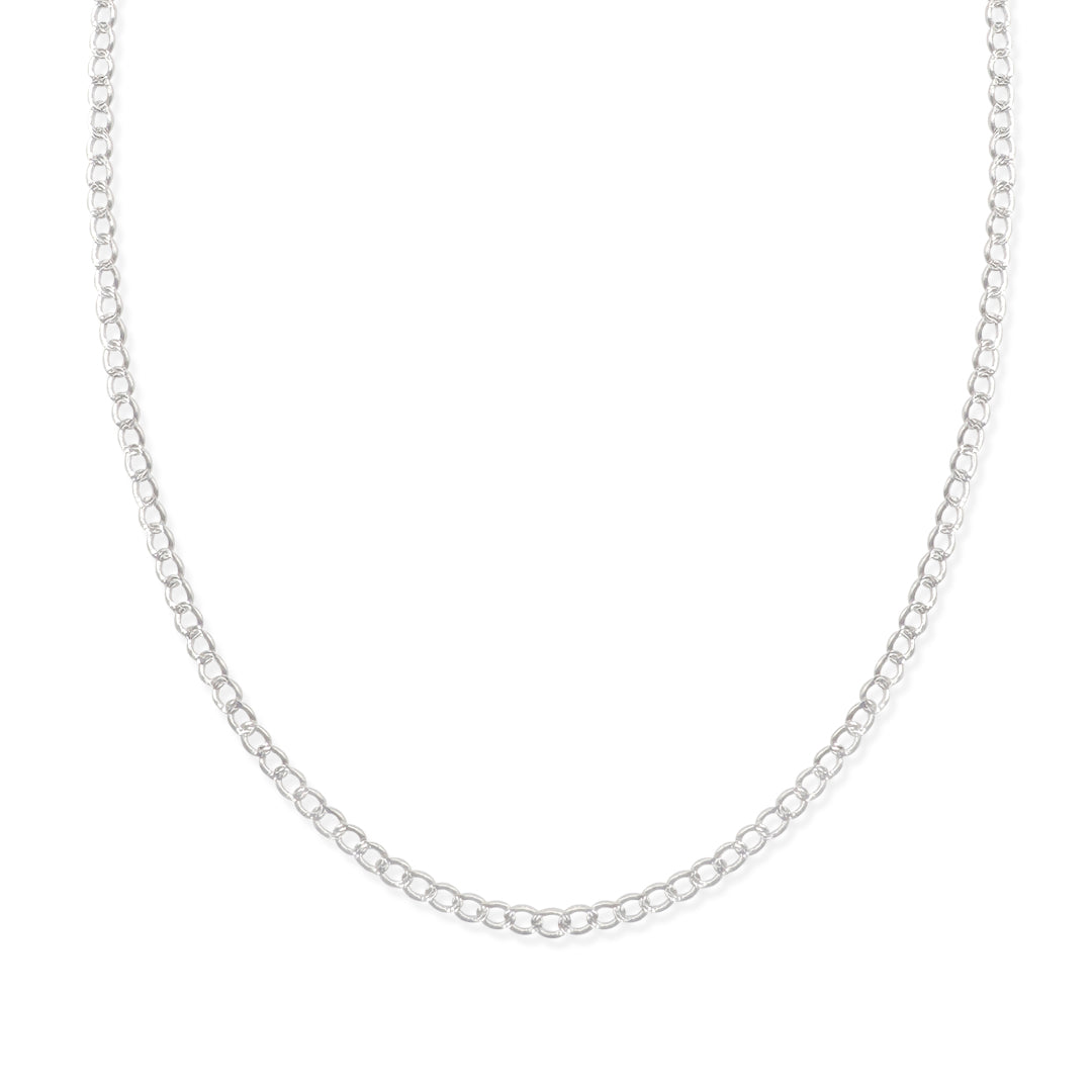 Cadena Cubana Americana Zegrinada 3.5mm Plata .925 de Plata .925 — joyería fina para mujer, envío gratis. RG Joyeros.